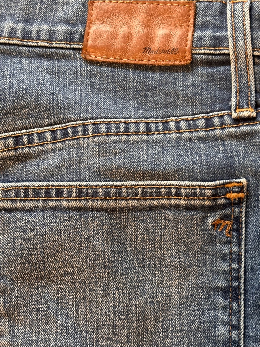 Madewell Slim Wide-Leg Crop Jeans Medium Blue Wash Frayed Hem Size 29 - Picture 7 of 13